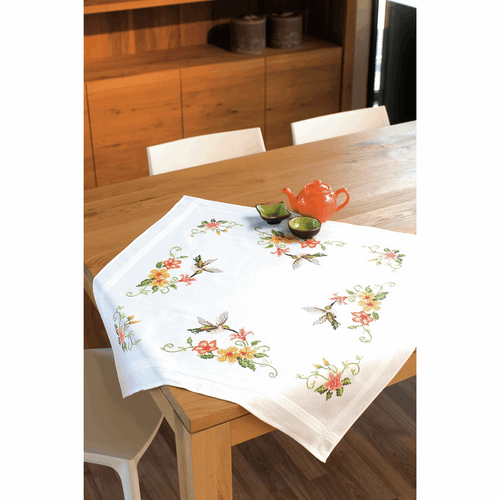 Embroidery Kit: Tablecloth: Hummingbird By Vervaco