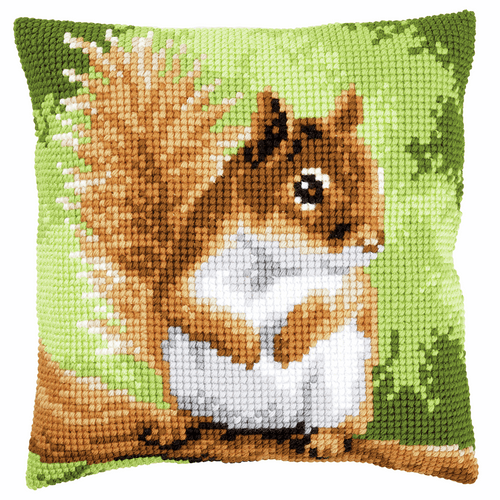 Cross Stitch Cushion Kit: Squirrel By Vervaco