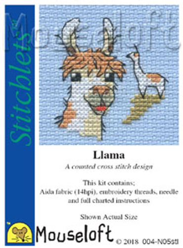 Llama Cross Stitch Kit by Mouseloft