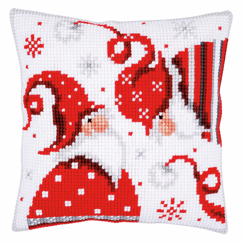 Cross Stitch Kit: Cushion: Christmas Gnomes I  By Vervaco