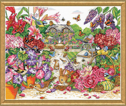 Full Bloom Garden Cross Stitch By Solocraft