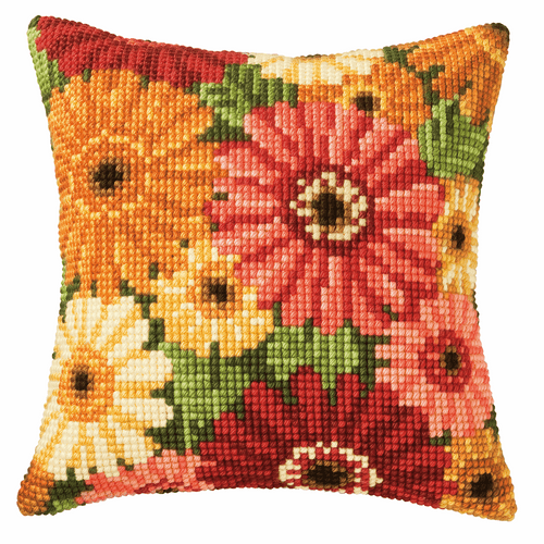 Cross Stitch Kit: Cushion: Gerbera By Vervaco