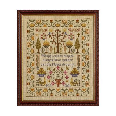 Adam & Eve cross stitch Sampler By Historical Sampler Company
