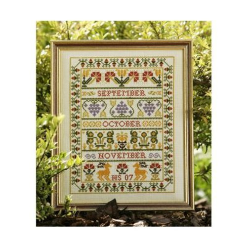 Autumn Band Sampler cross stitch By Historical Sampler Company