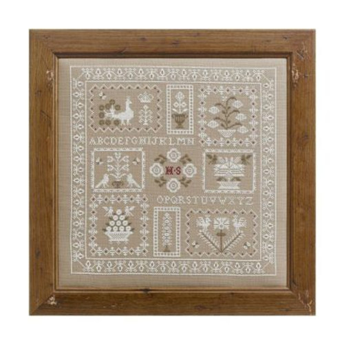 White Acorn Cross Stitch By Historical Sampler Company