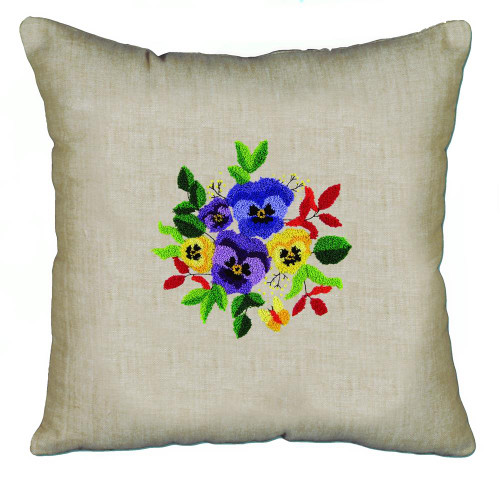 Pansies Pillow Punch Kit By Solocraft