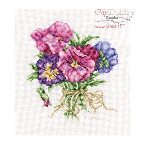 Violets Bouquet Counted Cross Stitch Kit  by RTO