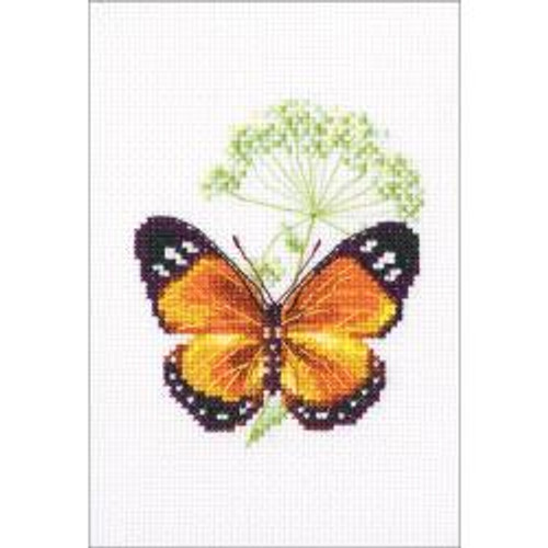 Caraway And Butterfly Counted Cross Stitch Kit  by RTO