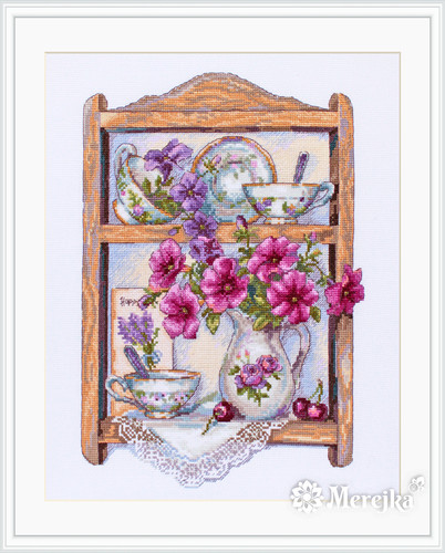 Petunias Counted Cross Stitch Kit by Merejka