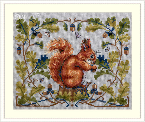 Squirrel Counted Cross Stitch Kit by Merejka