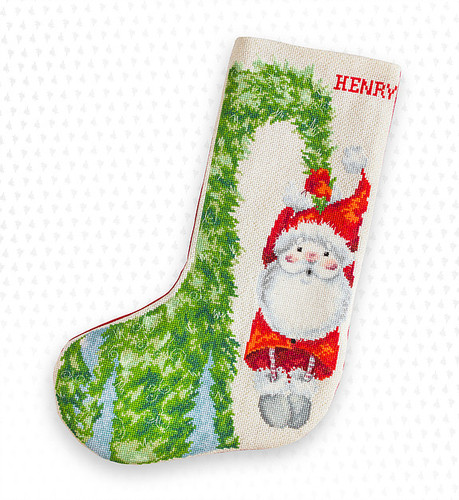 Santa Tree Christmas Stocking Making Kit Cross Stitch By Luca-S