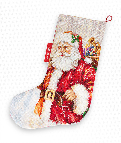 Father Christmas Stocking Making Kit Cross Stitch Kit By Luca-S