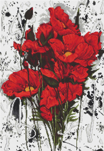 The Poppies Counted Cross Stitch Kit by Luca-S