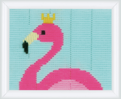 Flamingo Long Stitch Kit By Vervaco