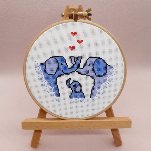 Family of Elephants Cross Stitch Kit by Sew Sophie