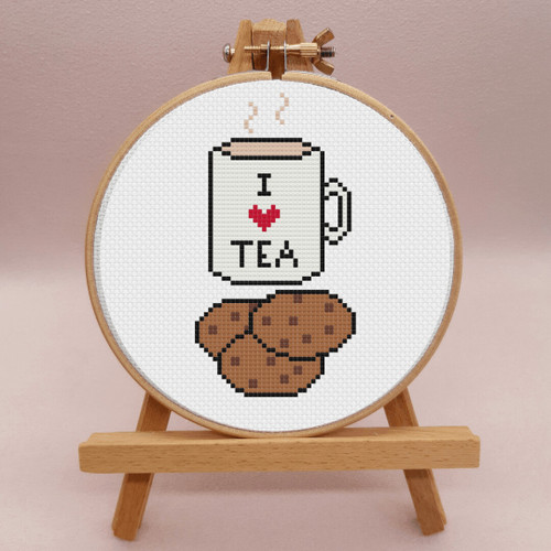 I Heart Tea Cross Stitch Kit By Sew Sophie