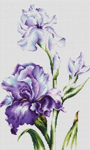 Irises Counted Cross Stitch Kit by Luca-S