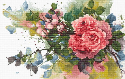 Red Roses Counted Cross Stitch Kit By Luca-S