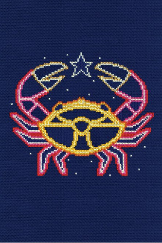 Cancer Star Sign Cross Stitch Kit by DMC