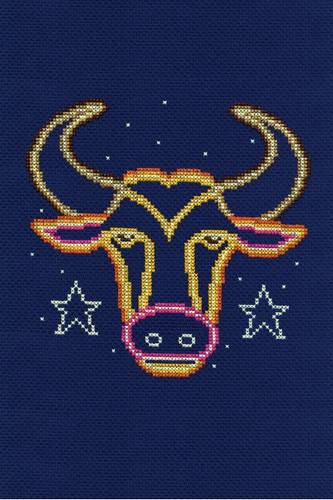 Taurus Star Sign Cross Stitch Kit by DMC