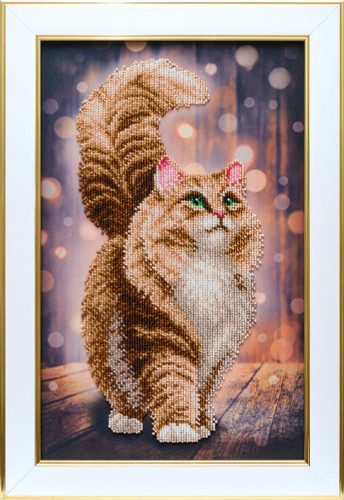 Dreamy Cat Beaded Embroidery Kit By VDV