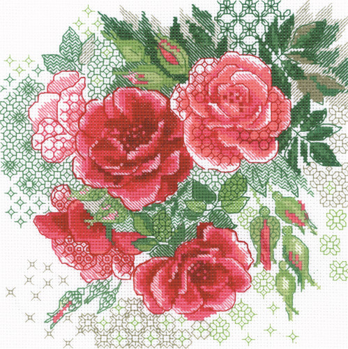 Red Rosehip Counted Cross Stitch Kit by Riolis