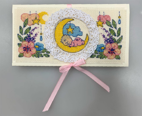 Congratulations Newborn Card Counted Cross Stitch Kit by Riolis