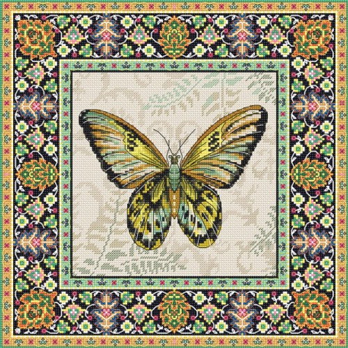 Vintage Butterfly Cross Stitch Kit by Letistitch