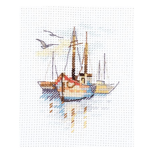 Boats at Dawn Cross Stitch Kit by Artibalt