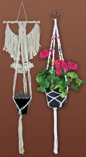 Plant Hangers Set of 2 Macramé Kit by Design Works