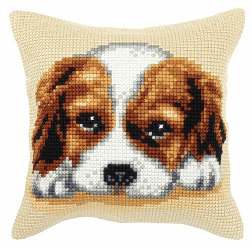 Spaniel Dog Large Cushion Chunky Cross Stitch Kit by Orchidea