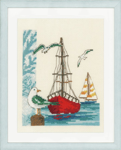 Sailboat Counted Cross Stitch Kit by Vervaco