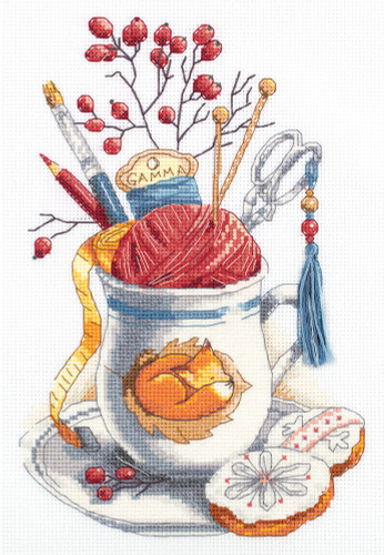 Crafters Mug Counted Cross Stitch Kit By Panna