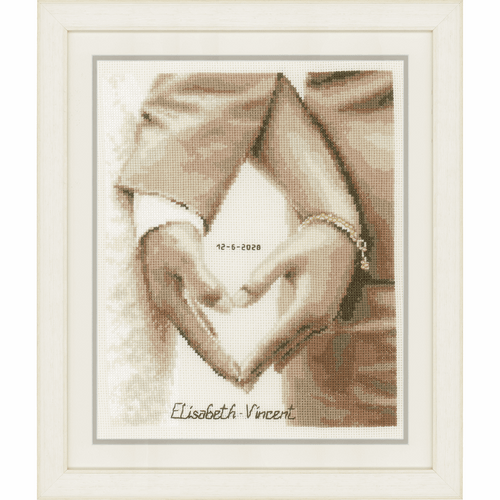 Heart of the Newlyweds Cross Stitch Kit by Vervaco