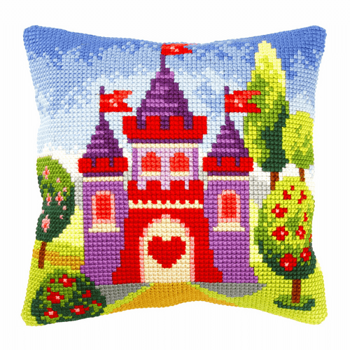 Castle Large Cushion Cross Stitch Kit By Orchidea