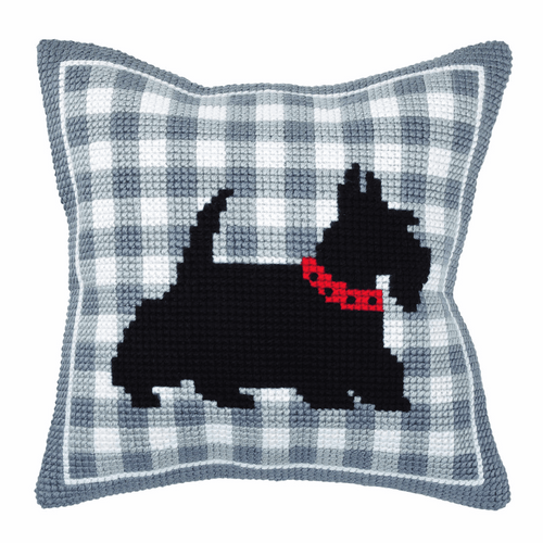 Terrier Large Cushion Cross Stitch Kit By Orchidea