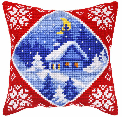 Winter Landscape Cottage Chunky Cross Stitch Kit by Orchidea
