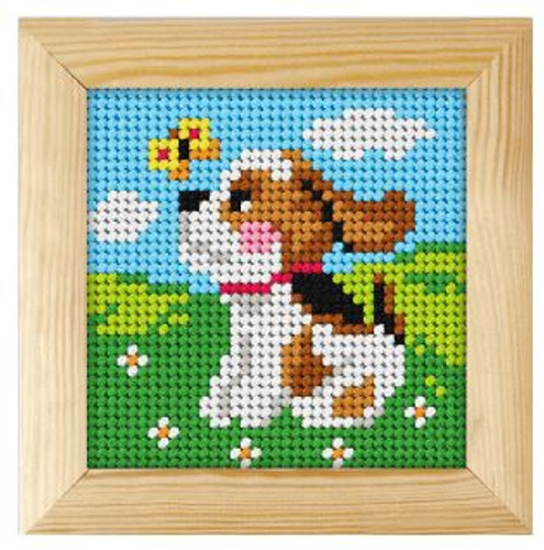 Printed Needlepoint Kit: Puppy by Orchidea