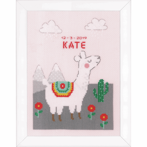 Lovely Llama Counted Cross Stitch Kit By Vervaco