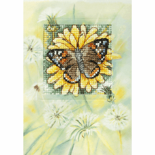 Butterfly and Sunflower Counted Cross Stitch Kit by Orchidea