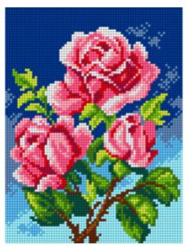 Printed Embroidery Kit: Roses Kit by Orchidea