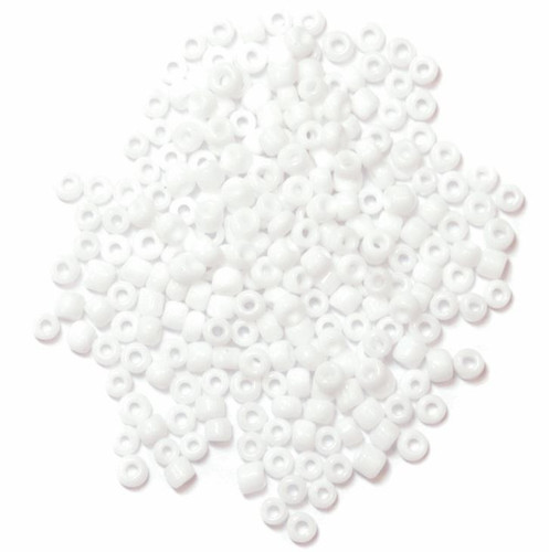 Seed Beads White 8g by Trimits