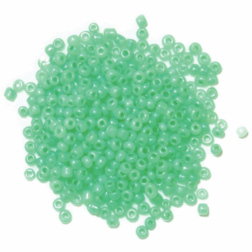 Seed Beads Light Green 8g by Trimits