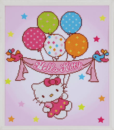 Hello Kitty: with Balloons Diamond Painting Kit by Vervaco