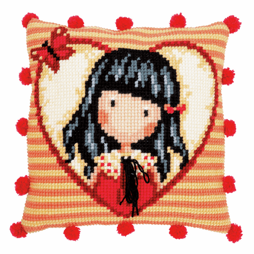 Gorjuss Time to Fly Cross Stitch Cushion Kit by Vervaco