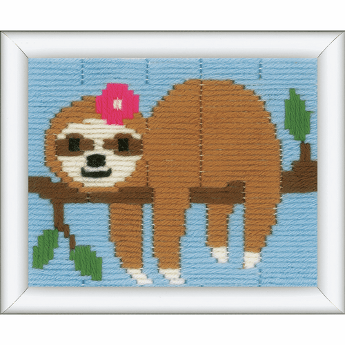 Sweet Sloth Long Stitch Kit by Vervaco