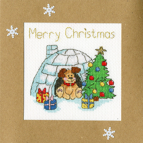 Winter Woof Christmas Card Cross Stitch Kit by Bothy Threads