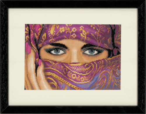 Veiled Woman Counted Cross Stitch Kit by Lanarte