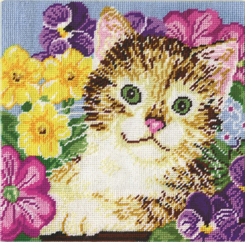  Crafts Cat in Flowers Tapestry Kits Kit By Design Works 