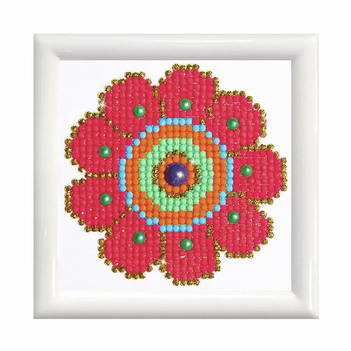 Diamond Painting Flower Power Kit with Frame by Diamond Dotz